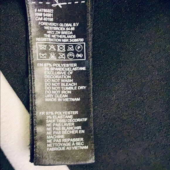 Forever 21 black tuxedo pants with white stripe. - Picture 13 of 13